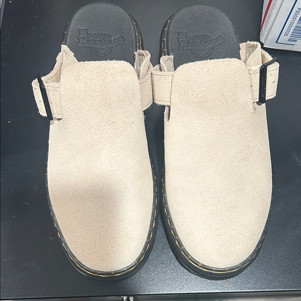 Dr. Martens Light Tan Suede Slip-Ons